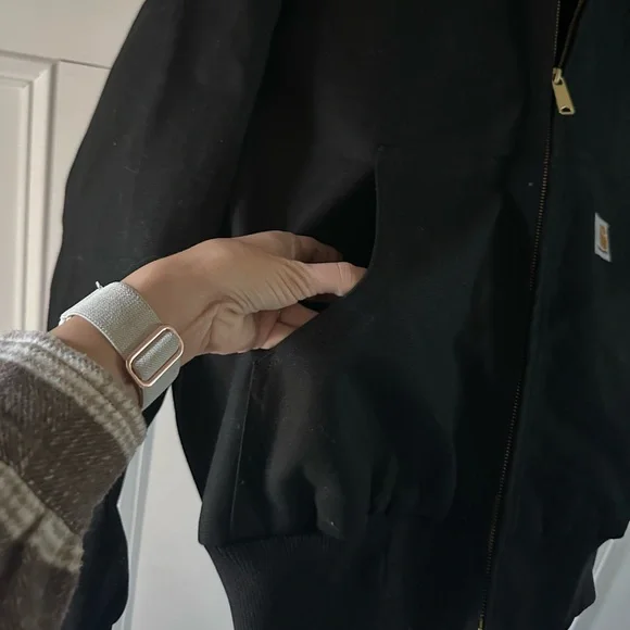 Carhart loose fit black hooded jacket 0J0131m  sz - 2XL - Picture 8 of 12